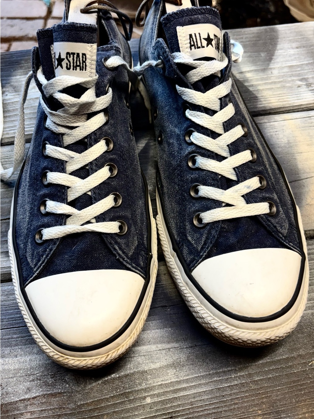 Converse Chuck Taylor All Star High Top Denim Sneakers size 12 good condition